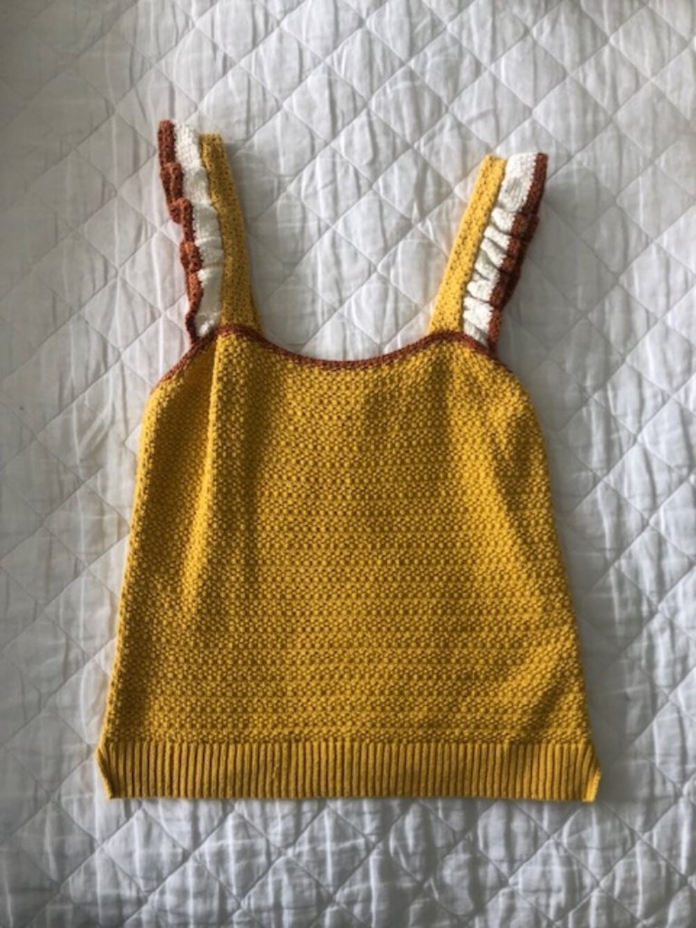 Madewell Strappy Crocheted Sweater. Size xxs